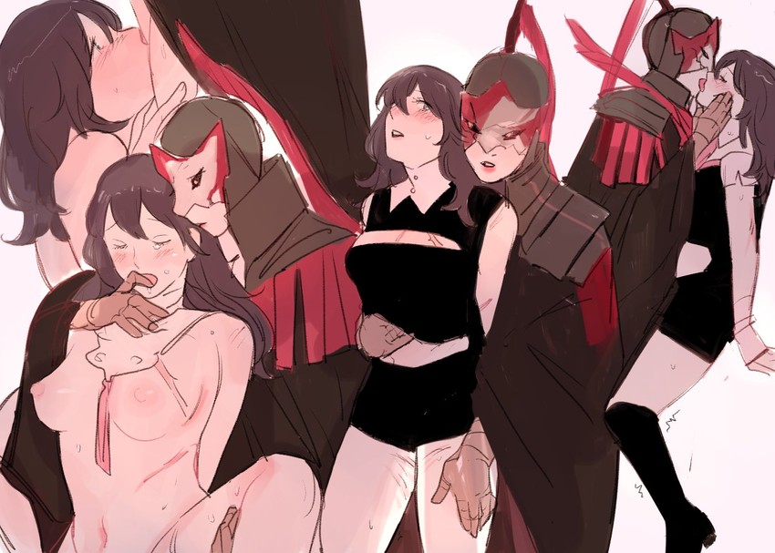 female byleth and flame emperor (fire emblem and 1 more) drawn by pinastri4