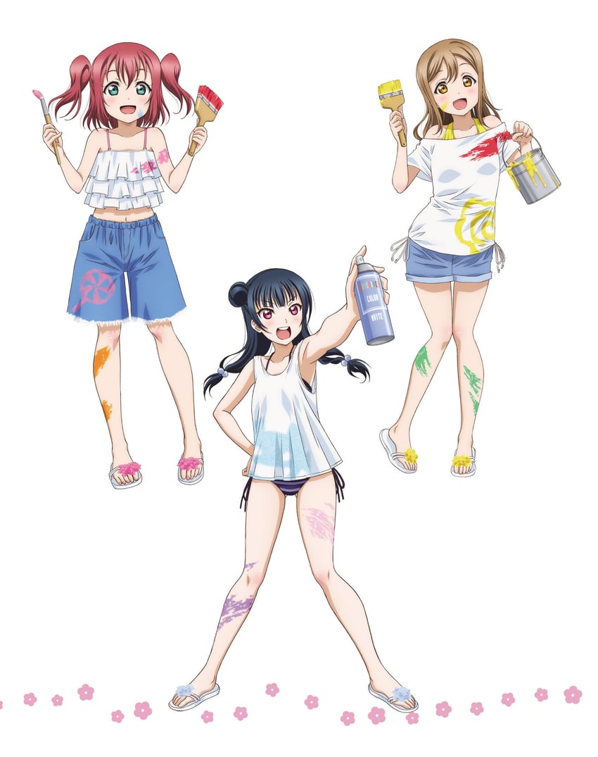 tsushima yoshiko, kunikida hanamaru, and kurosawa ruby (love live! and 1 more)
