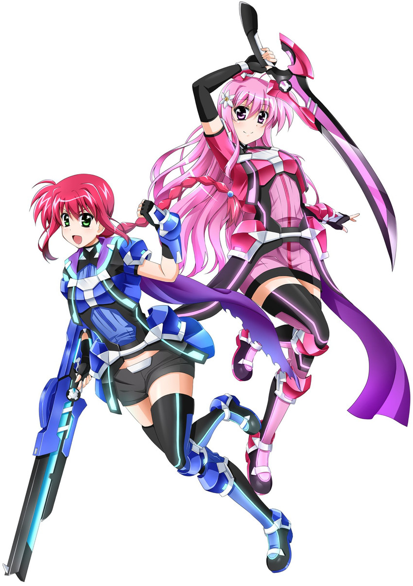 amitie florian, kyrie florian, and variant zapper (lyrical nanoha and 2 more) drawn by yorousa_(yoroiusagi)