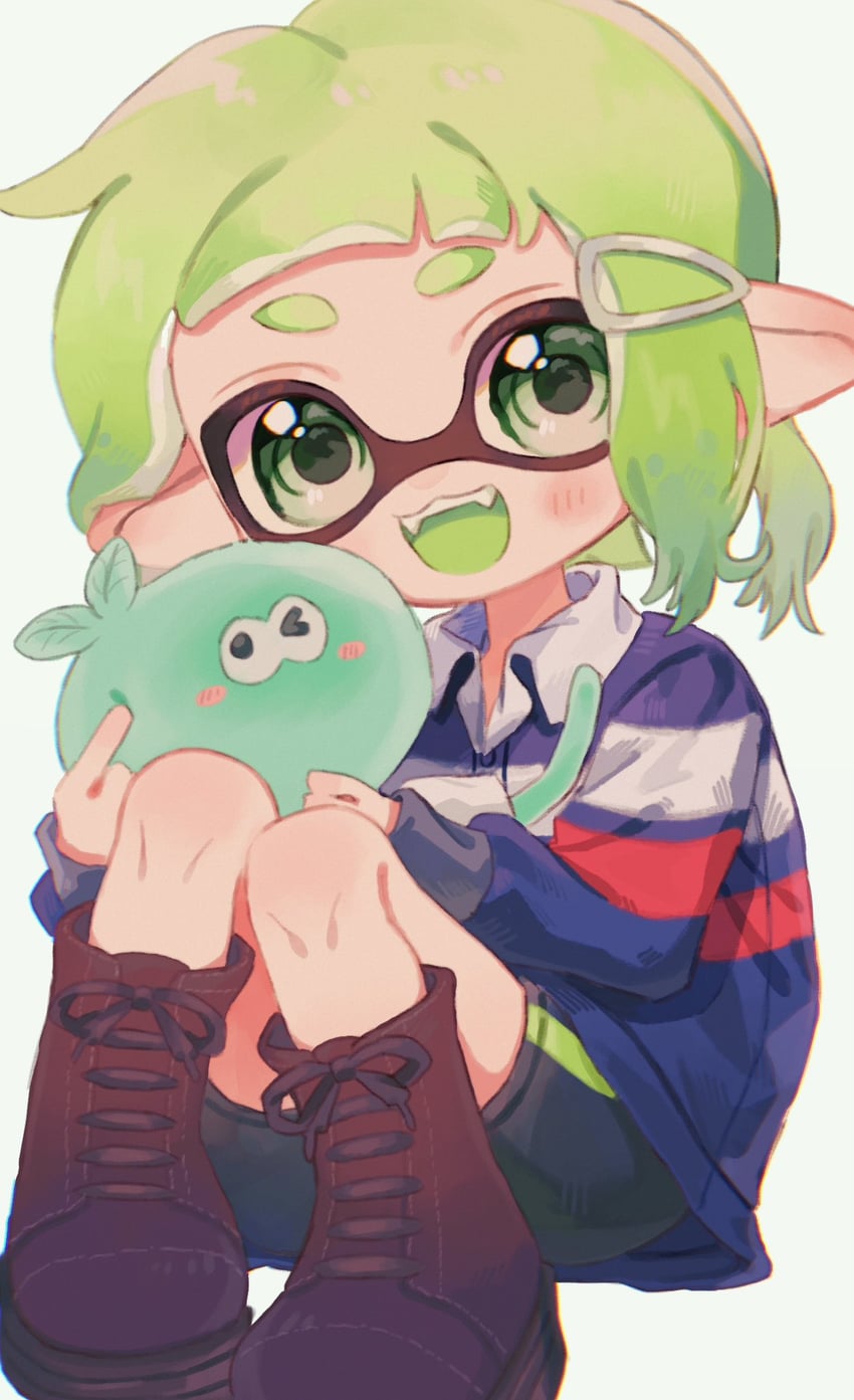 inkling player character, inkling girl, and jellyfish (splatoon) drawn by ochocho2828