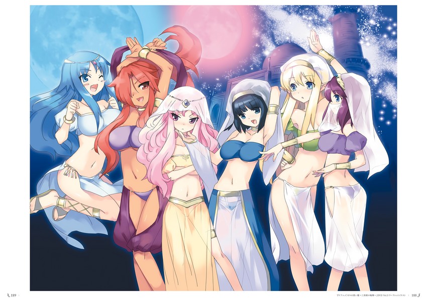 louise francoise le blanc de la valliere, tiffania westwood, siesta, henrietta de tristain, kirche augusta frederica von anhalt zerbst, and 1 more (zero no tsukaima) drawn by usatsuka_eiji