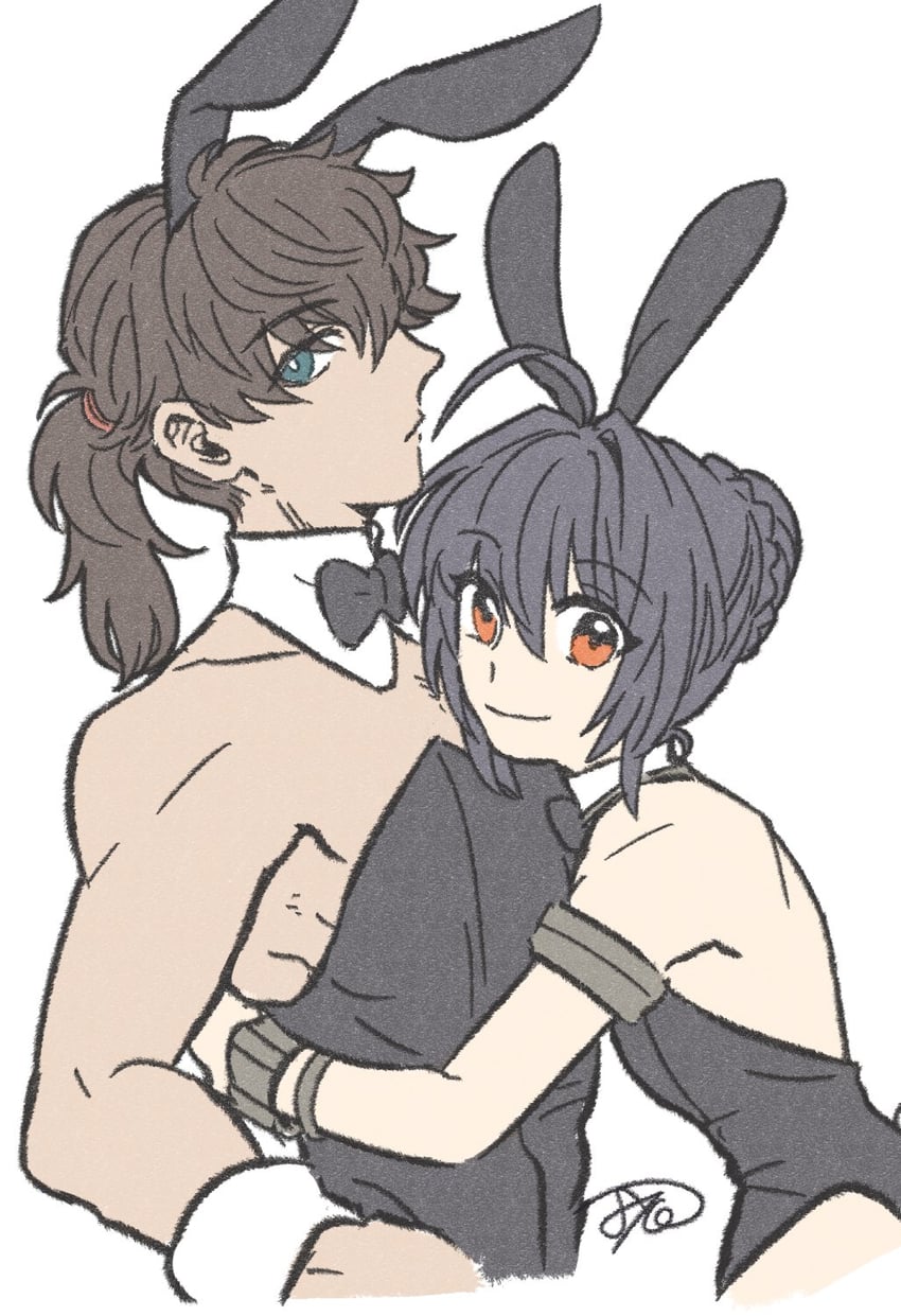 yamato takeru and miyamoto iori (fate and 2 more) drawn by batoson54