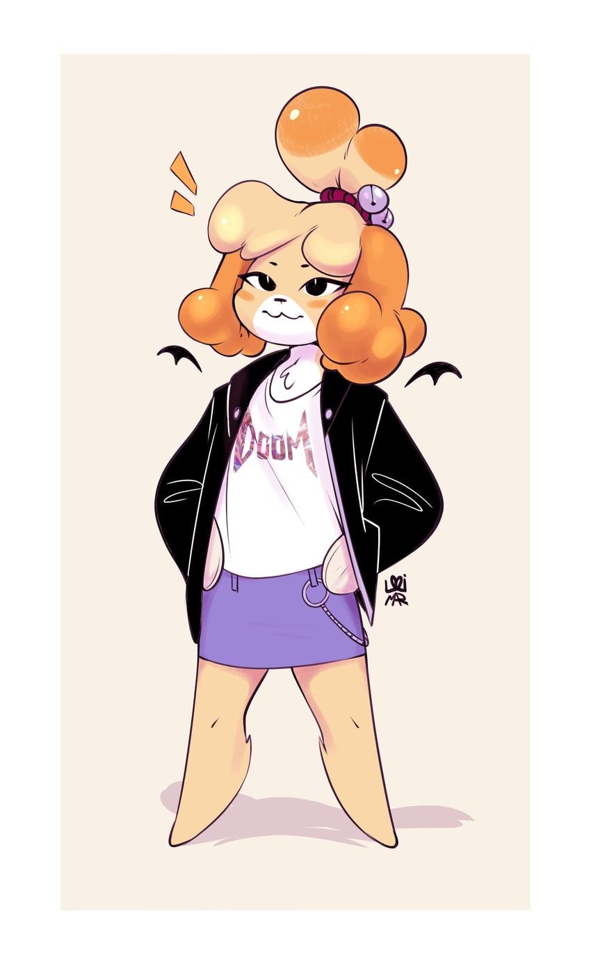 isabelle (animal crossing and 2 more) drawn by lerimar