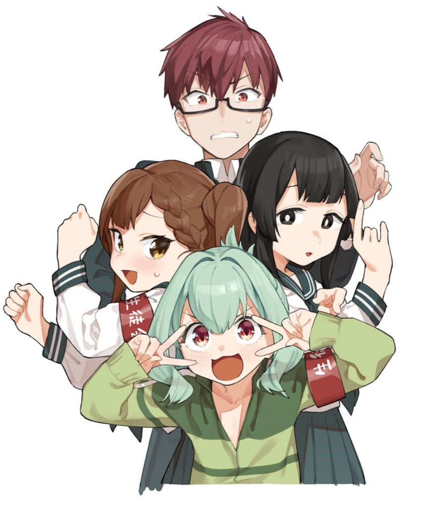 otori tan, kotobuki hisako, terui arisu, and mizunoe ume (seitokai ni mo ana wa aru!) drawn by muchi_maro