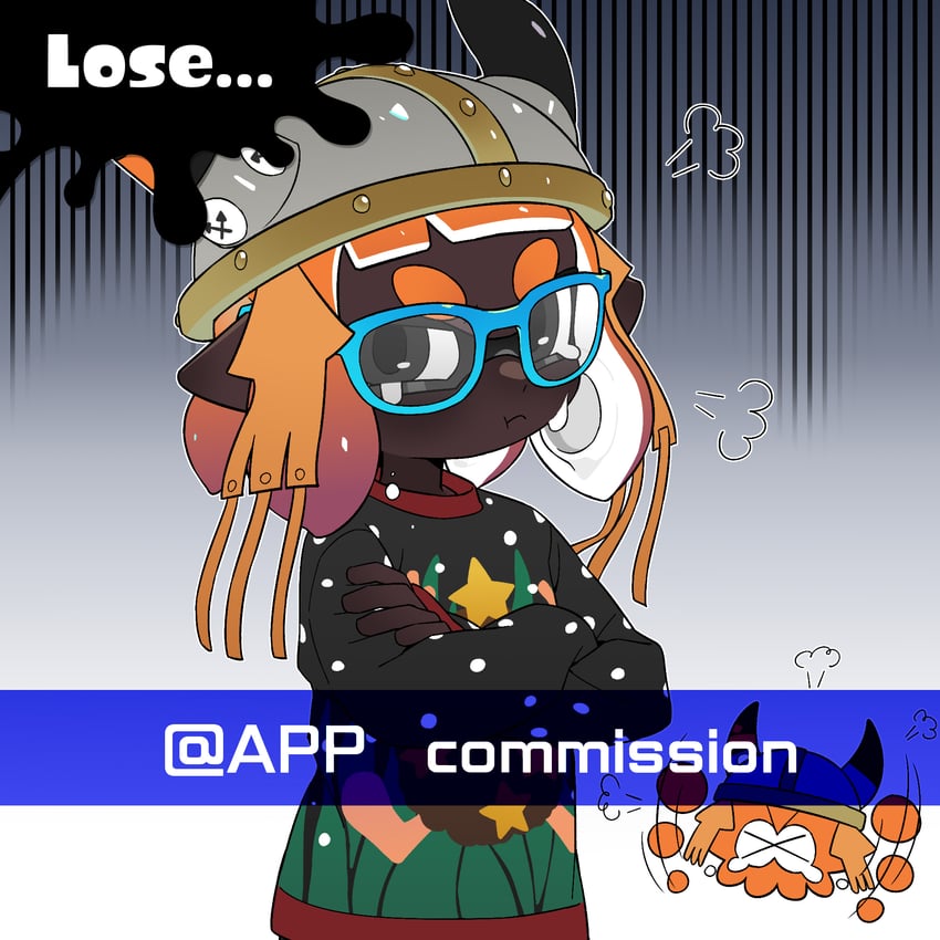 inkling player character and inkling girl (splatoon and 1 more) drawn by ichijip_app