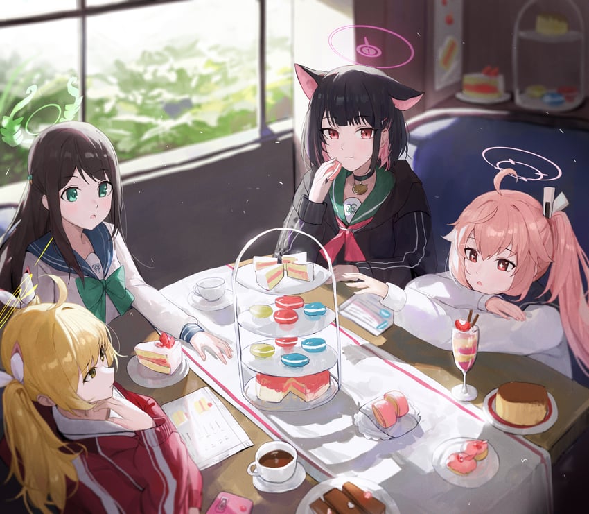 kazusa, natsu, yoshimi, and airi (blue archive) drawn by jianjia