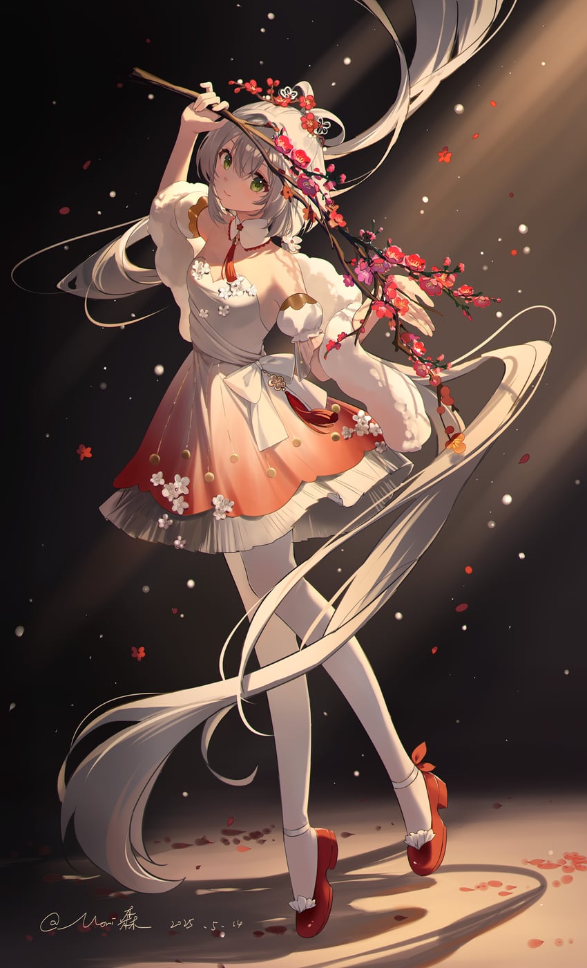 luo tianyi (vocaloid and 1 more) drawn by morimori_(14292311)