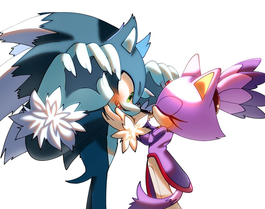 sonic the hedgehog, blaze the cat, and sonic the werehog (sonic and 1 more) drawn by nuinu_17