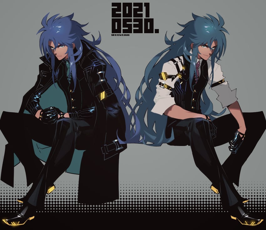 gemini defteros and gemini aspros (saint seiya and 1 more) drawn by sasaki_tomomi