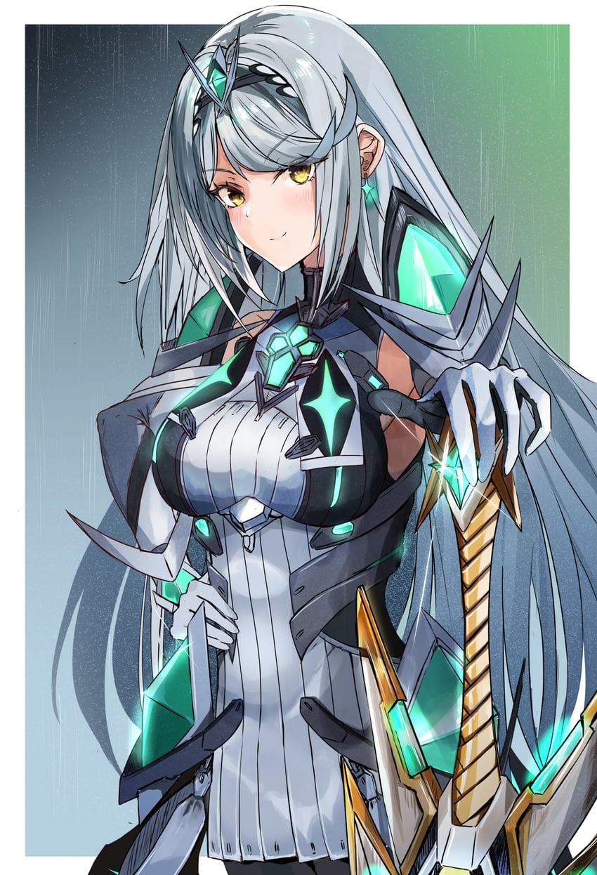 mythra (xenoblade chronicles and 2 more) drawn by sierra_(sierra_s252)