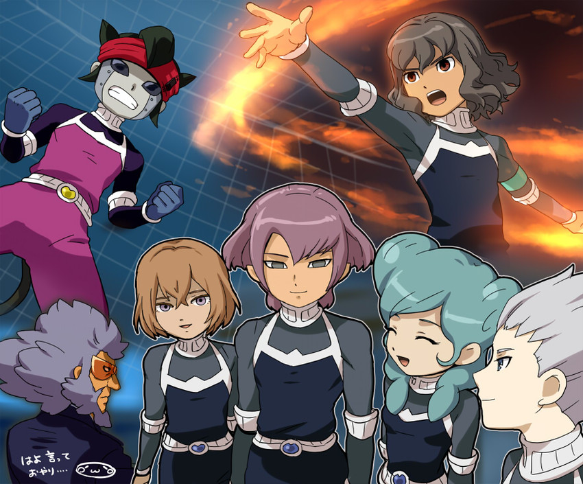 shindou takuto, beta, alpha, einamu, gamma, and 2 more (inazuma eleven and 2 more) drawn by mizuhara_aki
