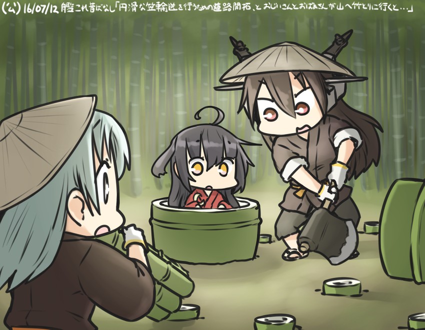 nagato, suzuya, and mikazuki (kantai collection and 1 more) drawn by hamu_koutarou