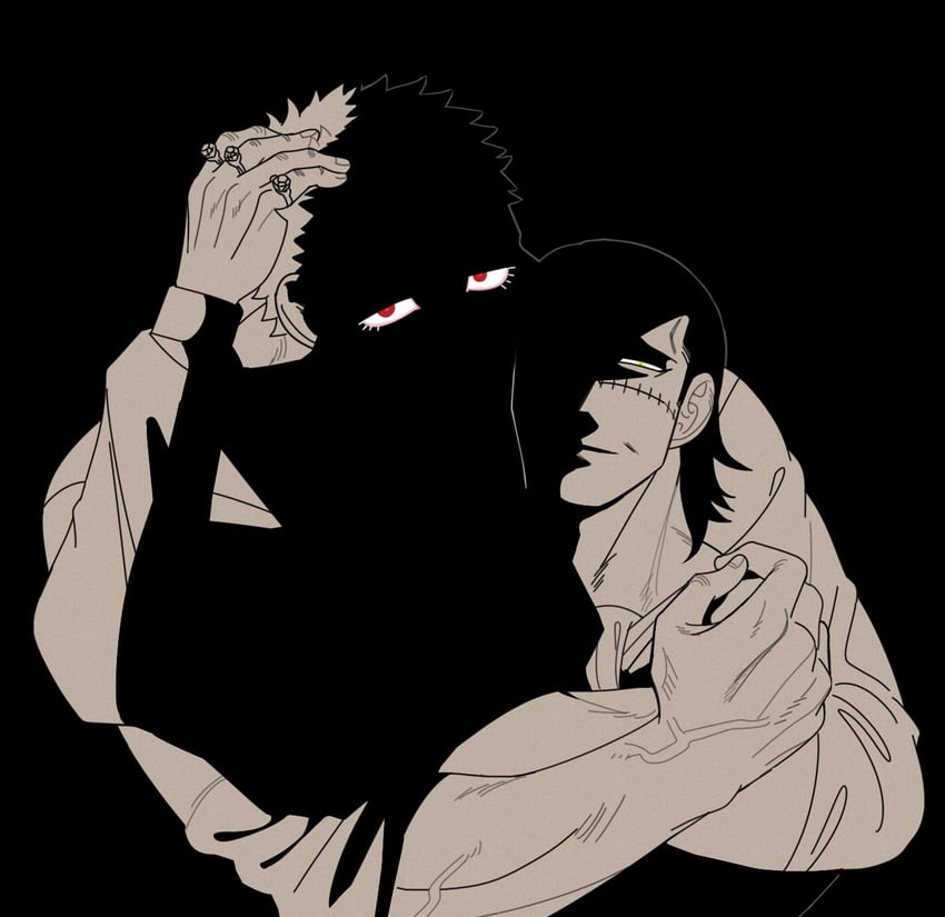 donquixote doflamingo and crocodile (one piece) drawn by mg_cls