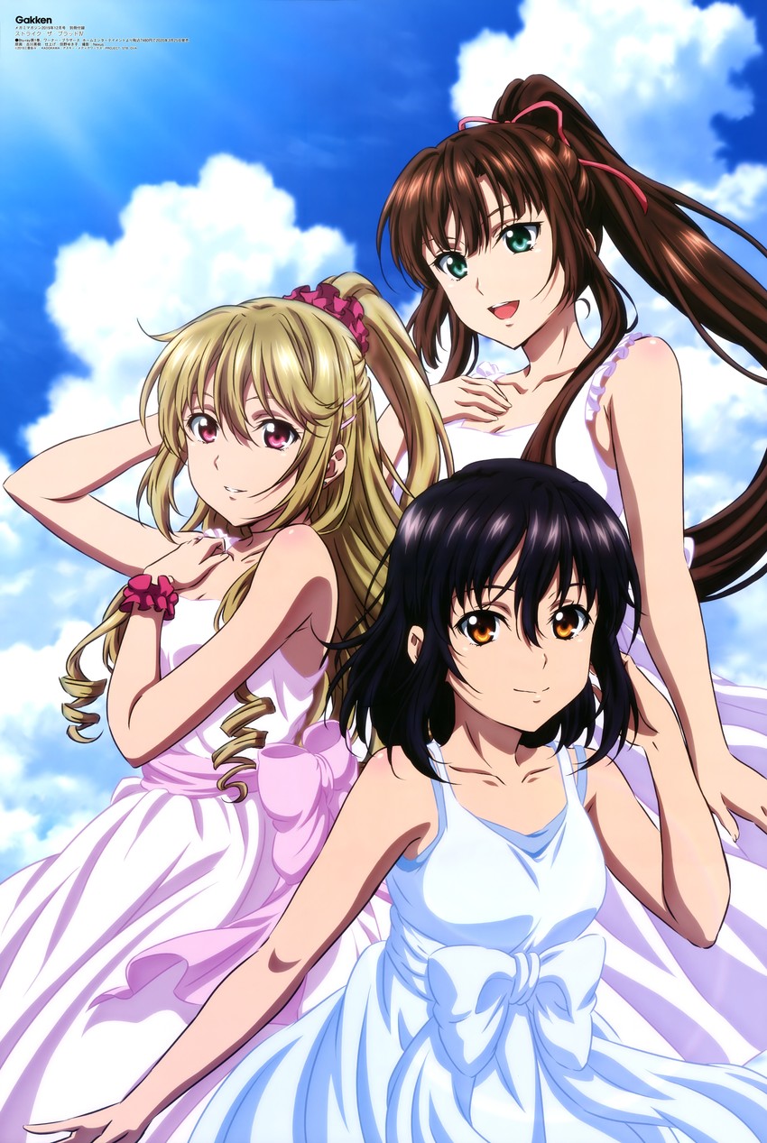 himeragi yukina, kirasaka sayaka, and aiba asagi (megami magazine and 1 more) drawn by furukawa_hideki