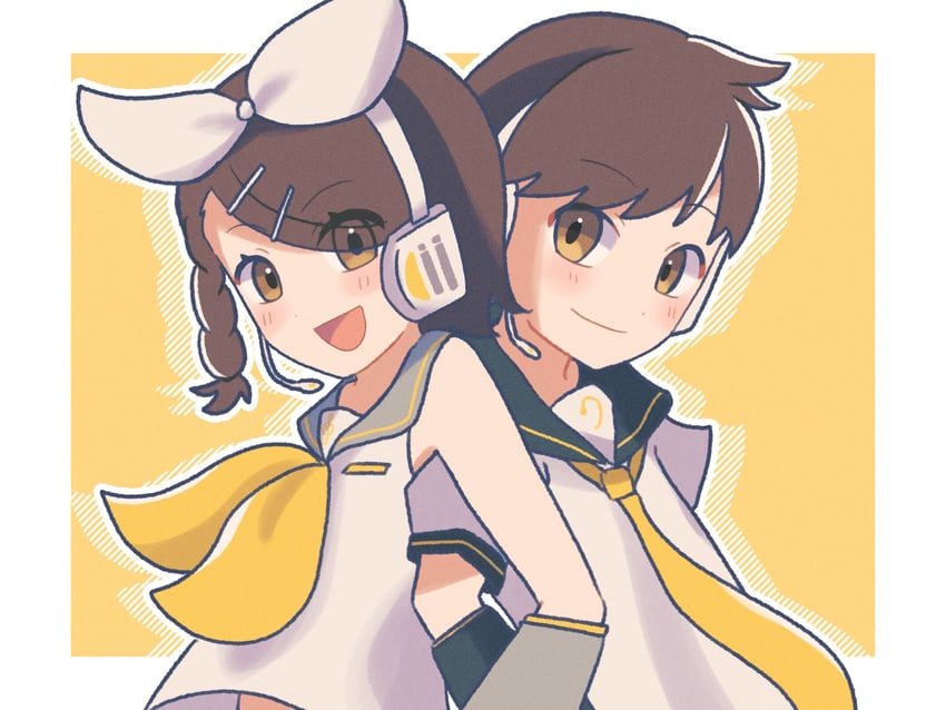 kagamine rin, kagamine len, juliana, and florian (pokemon and 2 more) drawn by hiiro99522