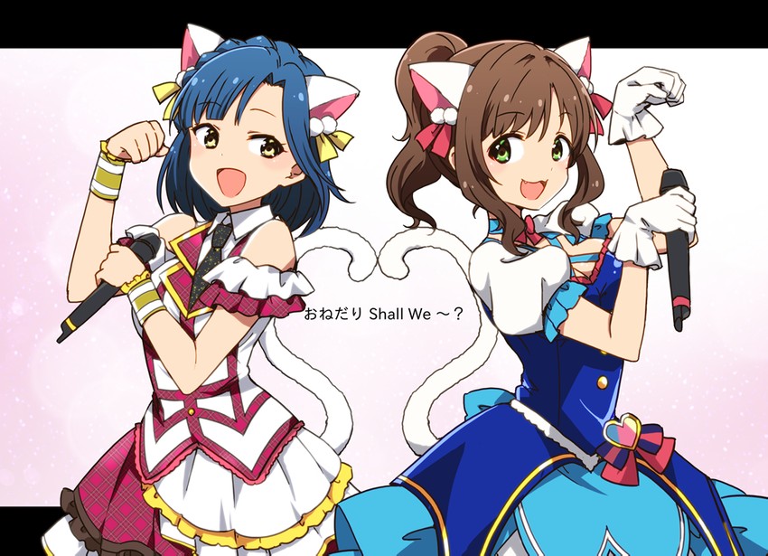 maekawa miku and nanao yuriko (idolmaster and 2 more) drawn by kidachi