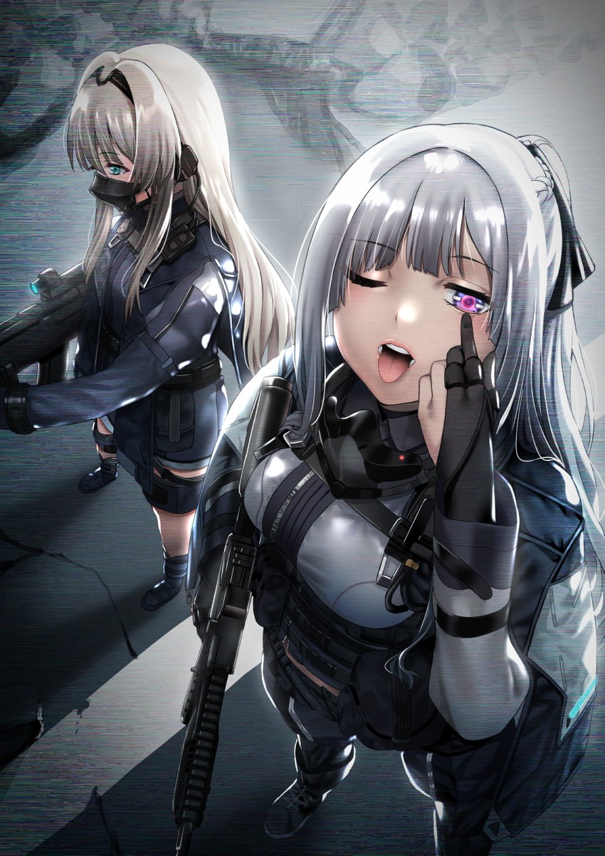 ak-12 and an-94 (girls' frontline) drawn by sakaki_rin