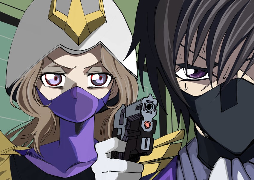 lelouch vi britannia, nunnally vi britannia, zero, kycilia zabi, and nazuka kaori (gundam and 3 more) drawn by girigiri_(0117)