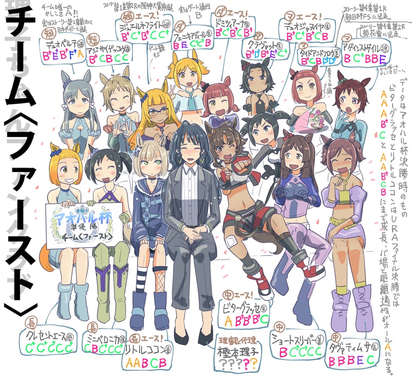 kashimoto riko, little cocon, and bitter glasse (umamusume) drawn by sakazaki_freddy