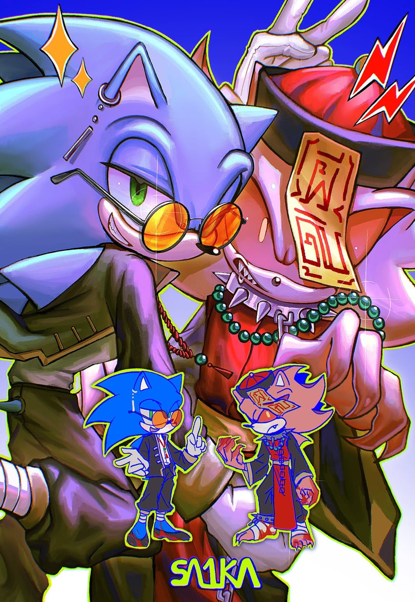 sonic the hedgehog and shadow the hedgehog (sonic and 1 more) drawn by sa1k_a