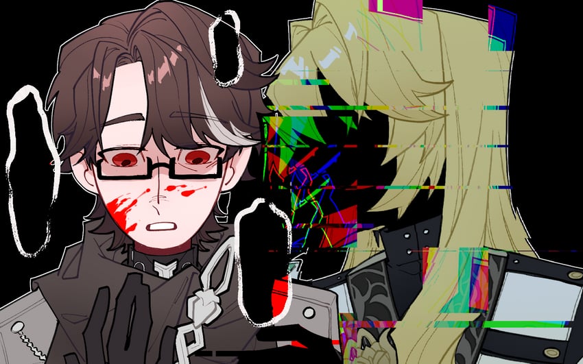 welt yang and luocha (honkai and 1 more) drawn by calx