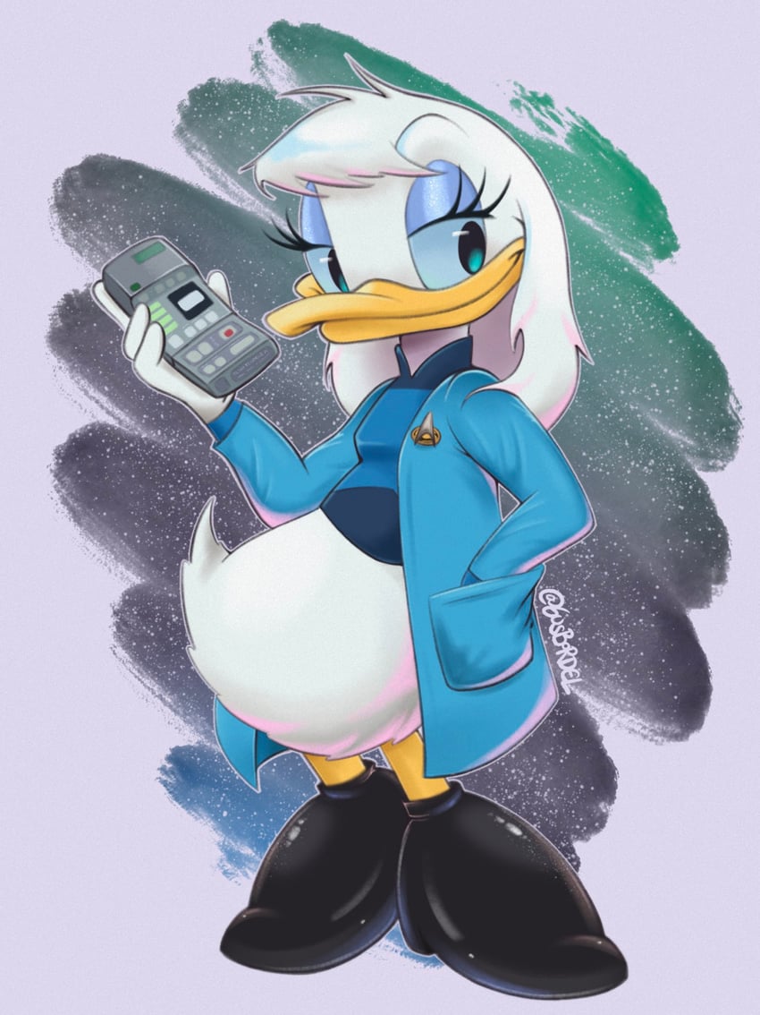 daisy duck and beverly crusher (mickey mouse & friends and 3 more) drawn by gusbordel