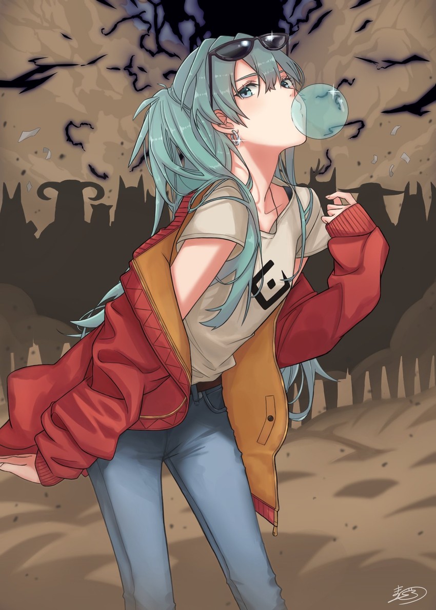 hatsune miku (vocaloid and 1 more) drawn by nayoyoki
