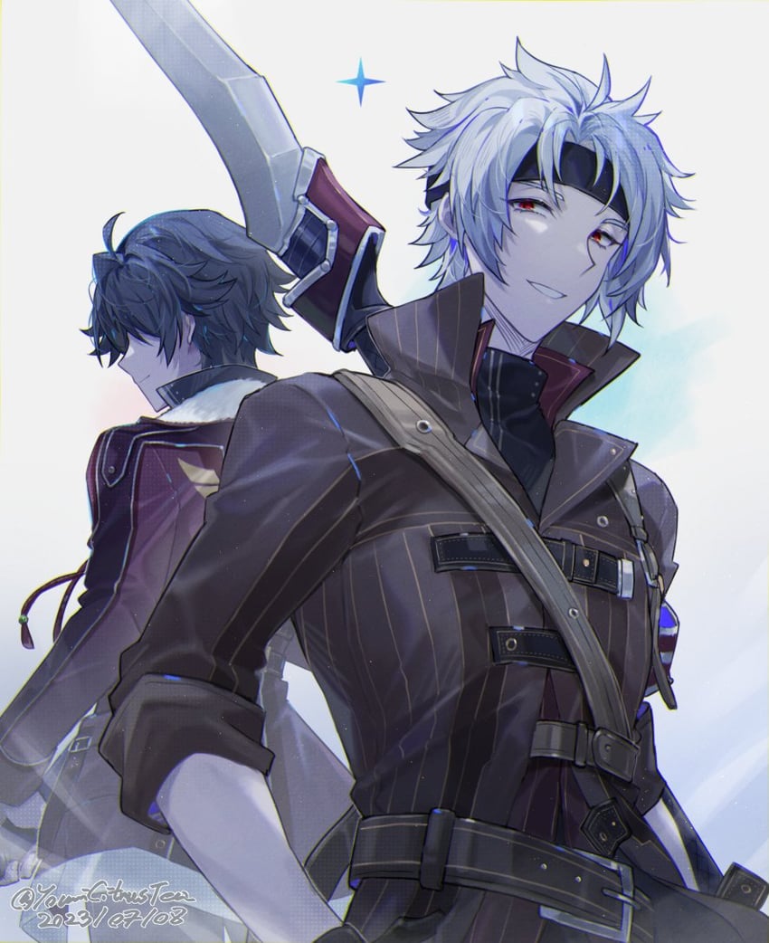rean schwarzer and crow armbrust (eiyuu densetsu and 2 more) drawn by youmicitrustea