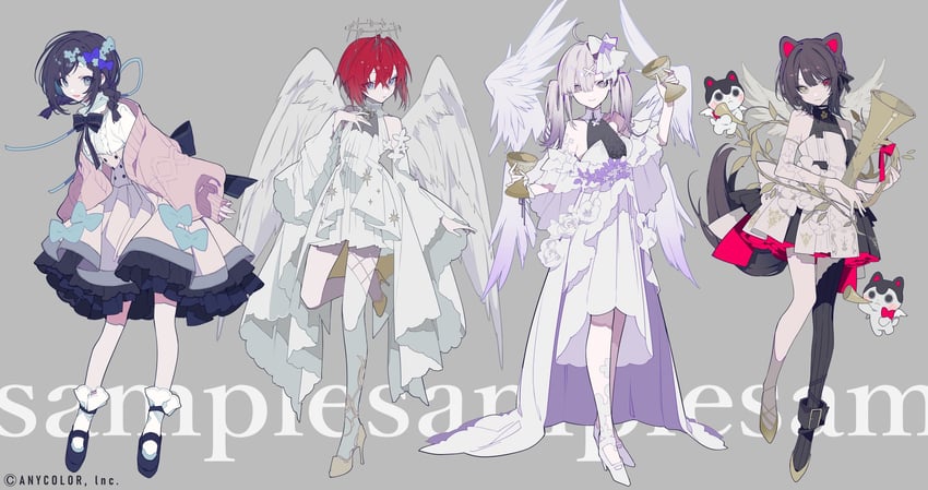 ange katrina, inui toko, sukoya kana, aiba uiha, and banken (nijisanji) drawn by mochizuki_kei