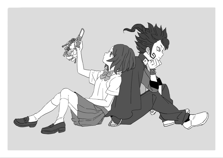 tsurugi kyousuke and sorano aoi (inazuma eleven and 1 more) drawn by momo_(simio)