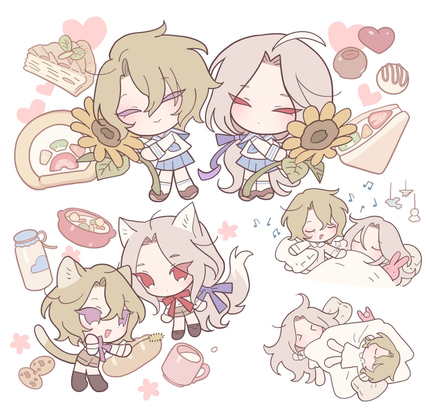 ran nagisa and tomoe hiyori (ensemble stars!) drawn by meremero