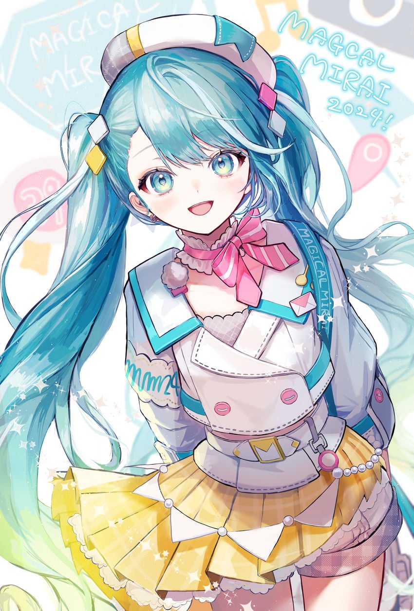 hatsune miku and magical mirai miku (vocaloid and 1 more) drawn by pipi_(pipinavigation)