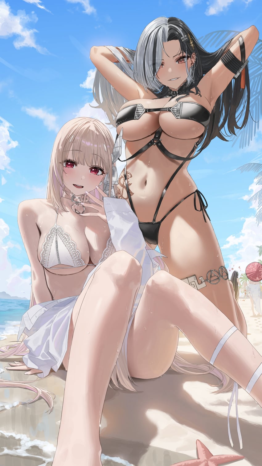 viper, rosanna, guilty, and sakura (goddess of victory: nikke) drawn by hara_kenshi