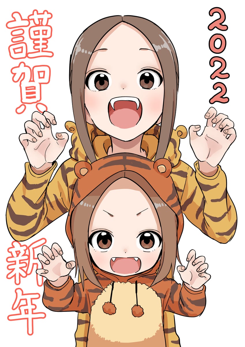 takagi-san and nishikata chii (karakai jouzu no takagi-san and 1 more) drawn by inaba_mifumi