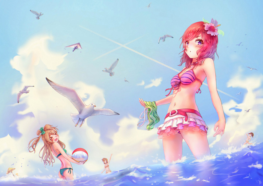 nishikino maki, tojo nozomi, yazawa nico, ayase eli, minami kotori, and 1 more (love live! and 1 more) drawn by jay_xu