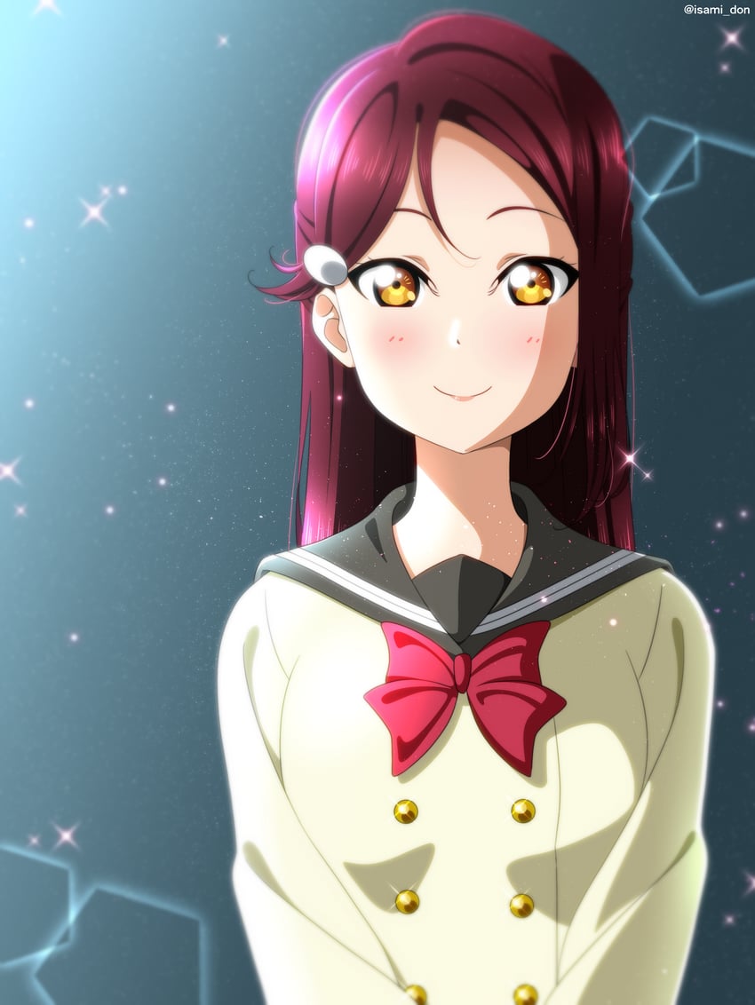 sakurauchi riko (love live! and 1 more) drawn by isami_don