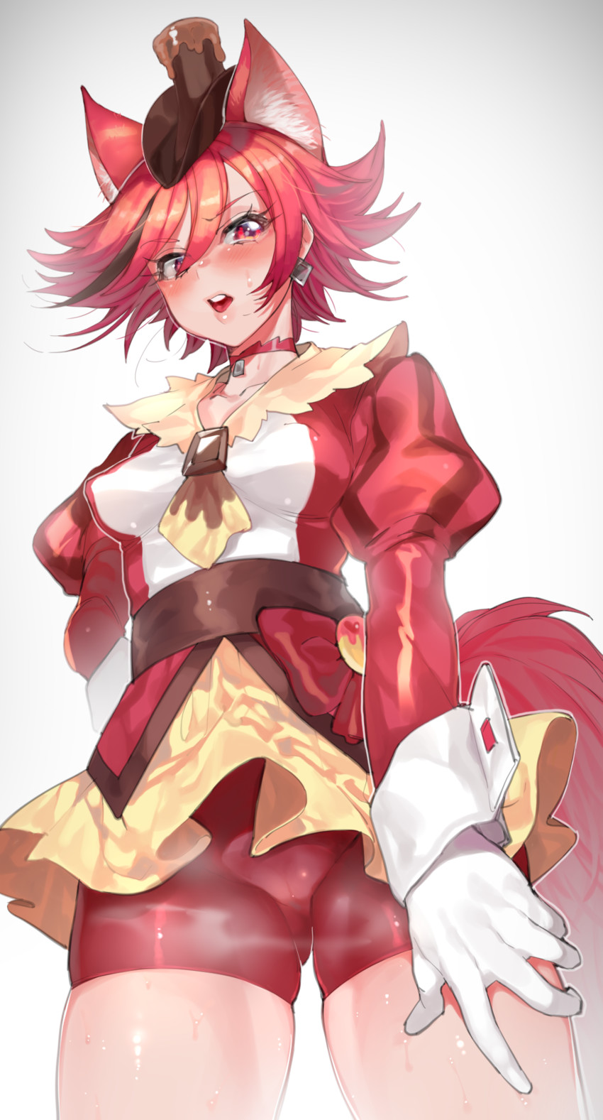 kenjou akira and cure chocolat (precure and 1 more) drawn by ohisashiburi