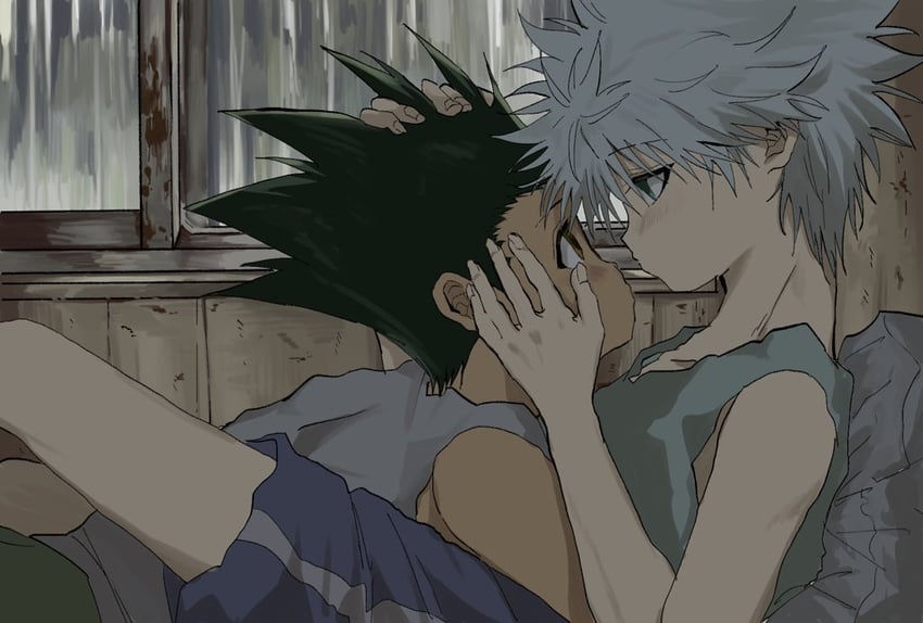 killua zoldyck and gon freecss (hunter x hunter) drawn by kasukasugom1