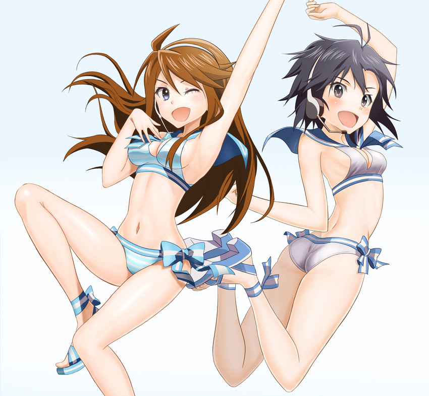 kikuchi makoto and tokoro megumi (idolmaster and 1 more) drawn by taka_(takahirokun)