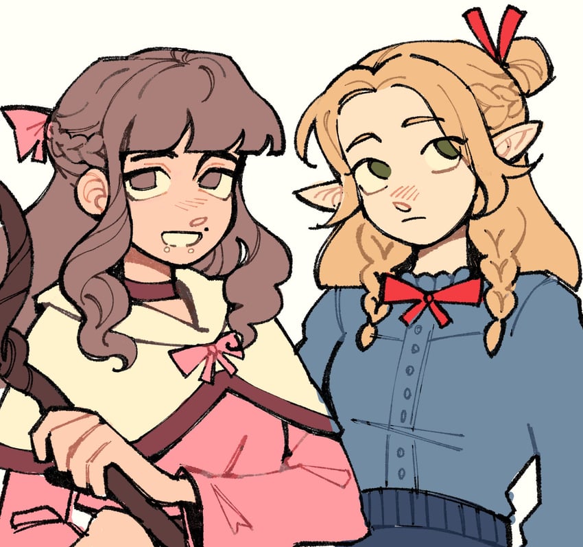 marcille donato and marina (dungeon meshi and 2 more) drawn by mariorsomething