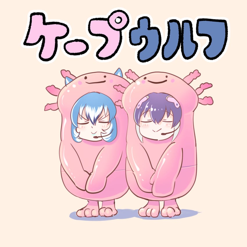 dire wolf and african penguin (kemono friends and 2 more) drawn by mcgunngu