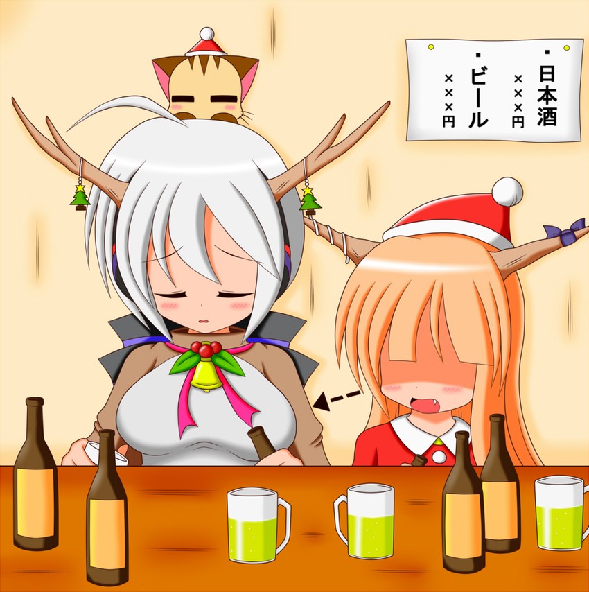 ibuki suika and yowane haku (touhou and 1 more) drawn by suzunonaruki
