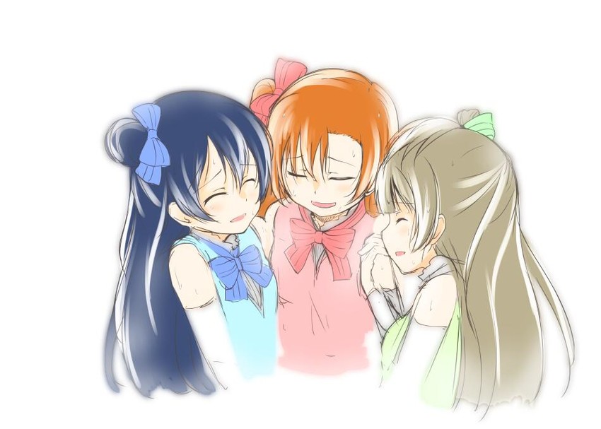 sonoda umi, minami kotori, and kosaka honoka (love live! and 1 more) drawn by nanotsuki