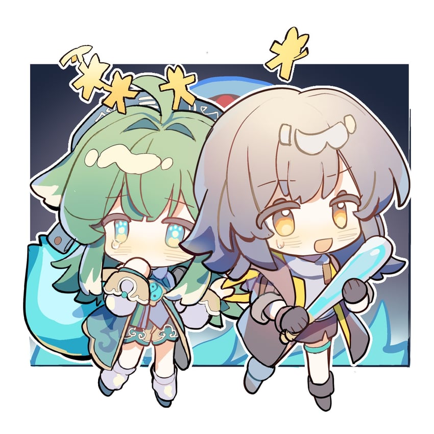 trailblazer, stelle, and huohuo (honkai and 1 more) drawn by saucer_(saucer752)