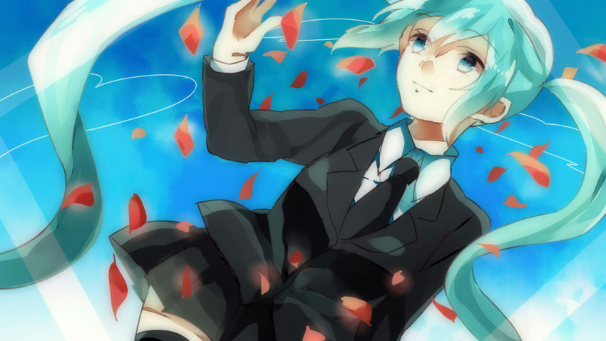 hatsune miku (vocaloid and 1 more) drawn by creat_(kuribeni)