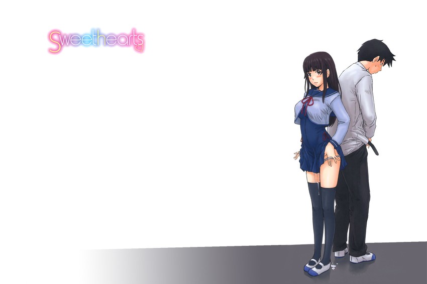shiraishi kasumi and sasano kun (sweethearts) drawn by kisaragi_gunma