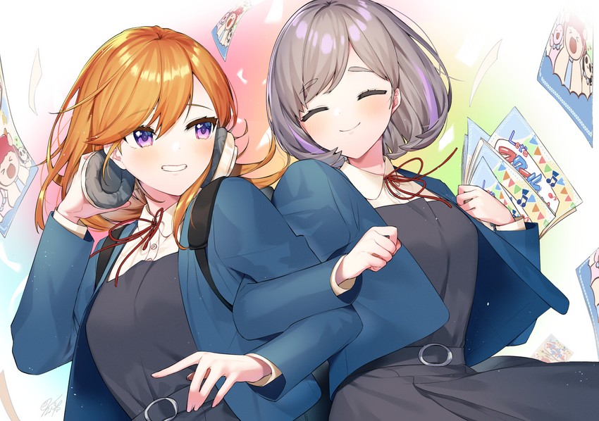 shibuya kanon and tang keke (love live! and 1 more) drawn by itohana
