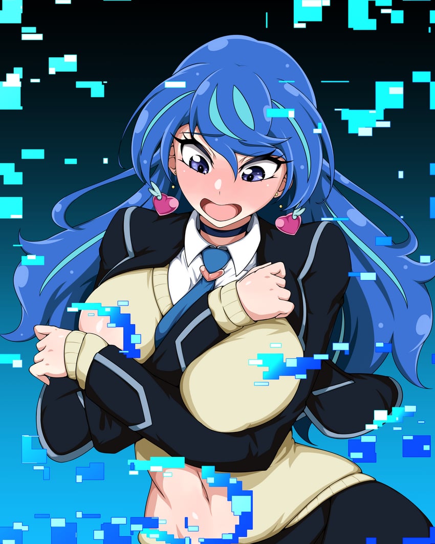zaizen aoi and blue angel (yu-gi-oh! and 1 more) drawn by led_(pixiv190491)