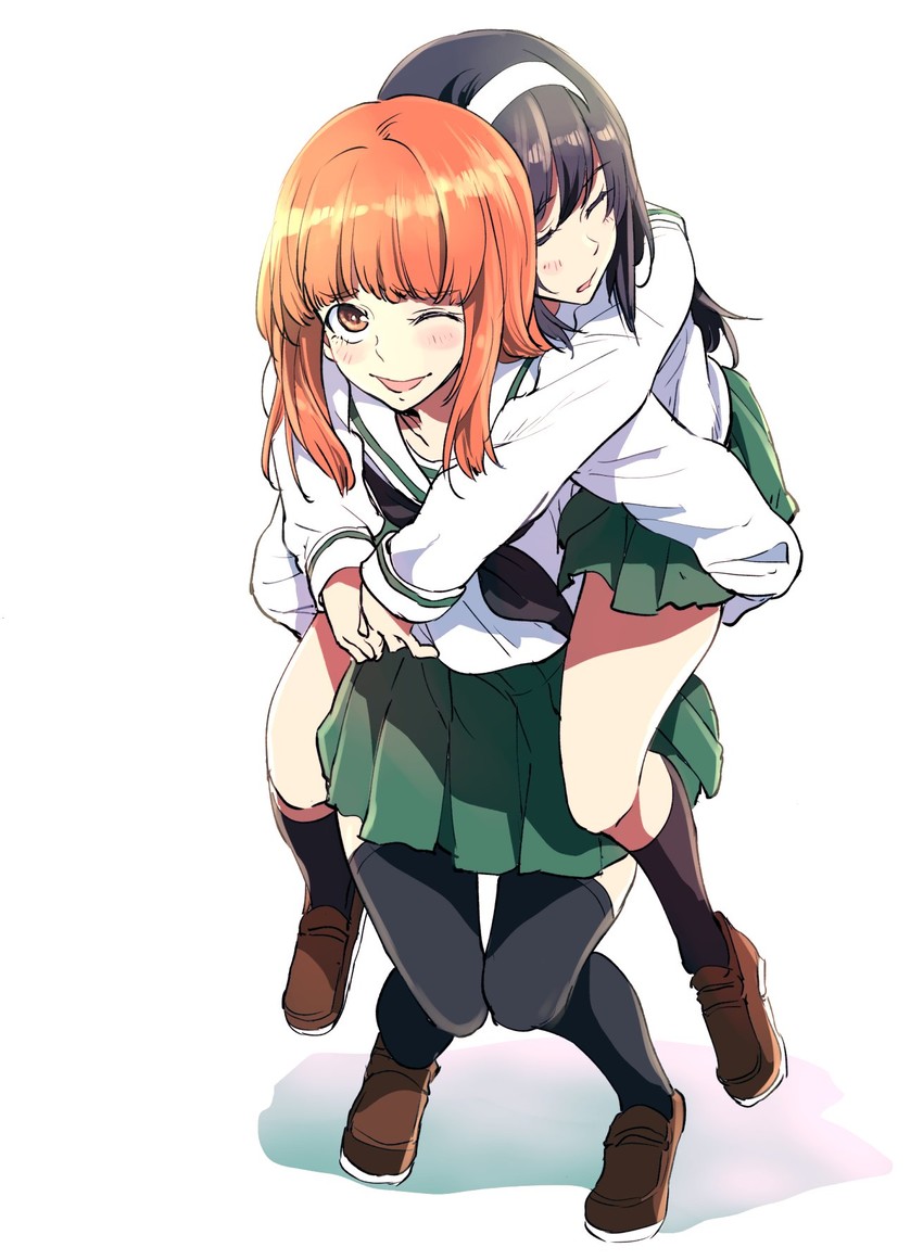 takebe saori and reizei mako (girls und panzer) drawn by bonkara_(sokuseki_maou)