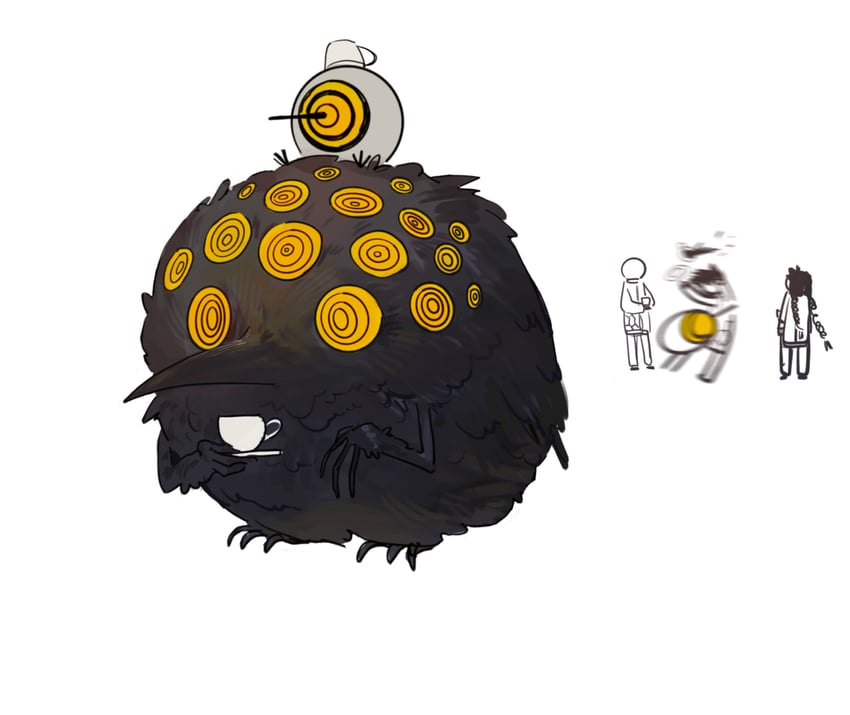 nugget, librarian, big bird, and eyeball chick (project moon and 1 more)